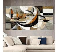 IHHGNB Tableau sur toile sans cadre, très grand format, art mural abstrait moderne, affiche géométrique minimaliste (60 x 120 cm (24 x 47 po) / sans cadre)