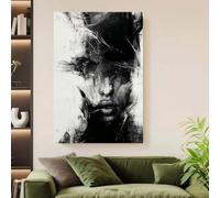 IHHGNB Toile imprimée style Art Déco représentant un loup et son petit, représentant un loup et son petit dans la forêt (80 x 120 cm/sans cadre)