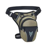 IHIGOGOFA Sac de Jambe Femme Homme Moto Imperméable Multifontion Sacoche de Jambe Tactique Sac Banane pour Randonnée Camping Escalade Voyage Moto Cyclisme Pêche Chasse (Kaki)