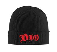 IHIUHGCN DIO Heavy Metal Band Bonnet Tricoté Tuque Automne Hiver Casquette Couleur Chaude Hommes Femmes