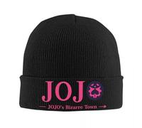 IHIUHGCN Jojos Bizarre Adventure Logo Bonnets Anime Tuques Bonnets Bonnets sur Mesure Hiver Casual Femmes Grille Élastique Thermique