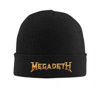 IHIUHGCN Texte des Bonnets Megadeth S, Bonnet, Casquette en Tricot avec coquets Inter-Rue pour Hommes et Femmes Casquette Thermique élastique d’extérieur