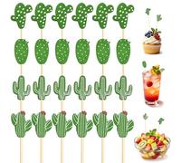 IHLOOTD 100 Pièces Cocktail Cure Hawaïens, Bâtons Cocktail Bois Été, Brochettes Cocktail Hawaï, Cure Dent Decoratif Aperitif, pour Fruit, Fingerfood, Snacks, Déco Cocktail Fêtes (C)