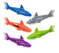 IHLOOTD Torpille de Piscine 5 Pièces Torpille Requin Jouet d'eau Piscine Jouets de Plongée pour Enfants Kit de Jeux de Plongée Piscine pour Accessoires de Plongee, Entraînement sous-Marin d'été