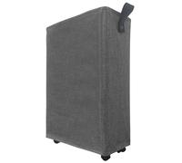 IHOMAGIC 40L Panier à Linge Roulette, Corbeille a Linge Portable en Tissu, Panier a Linge Pliable avec Poignée, Panier a Linge Extra Plat, Bac a Linge Sale pour Salles de Bains, Dortoirs,Gris Foncé