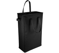 IHOMAGIC 45L Panier à Linge Mince, Panier à Linge Portatif à Longues Poignées, Pliage Corbeilles à Linge et Étroit Sac à Linge Rectangulaire, Organisateur de Vêtements Sales, 39x19x60CM, Noir