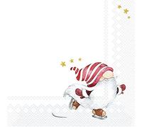 IHR Ideal Home Range - 20 serviettes en papier Niels rouge St Lunch 33 cm x 33 cm