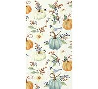 IHR Ideal Home Range Lot de 16 serviettes en papier 3 plis Motif floral citrouille 33 x 42 cm