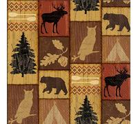 IHR Ideal Home Range Lot de 20 serviettes de cocktail jetables en papier 3 plis, 12,7 x 12,7 cm, Lake Lodge