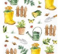 IHR Ideal Home Range Lot de 20 serviettes de fête jetables en papier triple épaisseur, 16,5 x 16,5 cm, jardinage