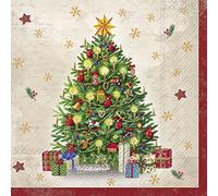 IHR Ideal Home Range - Lot de 20 serviettes de table pour Noël - Motif flocons de neige - 33 cm x 33 cm