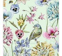 IHR Ideal Home Range - Lot de 20 serviettes en papier vert FREYA 3 plis, 12,7 x 12,7 cm