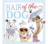 IHR Ideal Home Range Rosanne Beck Lot de 20 serviettes de table jetables en papier 3 plis, 12,7 x 12,7 cm, motif poils de chien