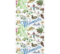 IHR Ideal Home Range Rosanne Beck State Collection Lot de 16 serviettes de table jetables en papier 3 plis, 21,6 x 11,4 cm, Minnesota