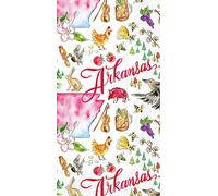 IHR Ideal Home Range Rosanne Beck State Collection Lot de 16 serviettes de table jetables en papier 3 plis, 21,6 x 11,4 cm, Arkansas