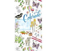 IHR Ideal Home Range Rosanne Beck State Collection Lot de 16 serviettes de table jetables en papier 3 plis, 21,6 x 11,4 cm, Colorado