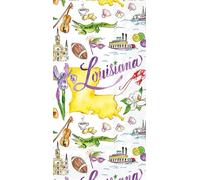 IHR Ideal Home Range Rosanne Beck State Collection Lot de 16 serviettes de table jetables en papier 3 plis, 21,6 x 11,4 cm, Louisiane