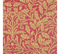 IHR Lot de 20 serviettes de table carrées en papier rouge doré 33 cm