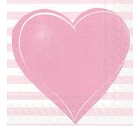 IHR Lot de 20 serviettes en papier 3 plis - All You Need is Love Rose
