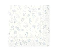 IHR Lot de 20 serviettes en papier 3 plis Tilda Blanc Bleu