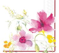 IHR Lot de 20 serviettes Motif floral 33 cm