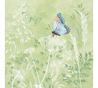 IHR Serviette de table Tagtraum, 33x33 cm, 20 pièces, papier, imprimé sur une face, blanc, printemps, motif en quart de cercle, idéal pour la décoration, les serviettages