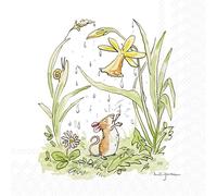 IHR serviette nature douche printemps 33x33 cm papier 20 pièces quart motif pour technique de découpage