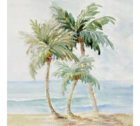 IHR Serviette Palms in Paradise 33x33 cm 20 pcs. Papier imprimé d'un côté Décoration d'été motif quart idéal pour la serviettage