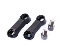 ihreesy 10 mm Rallonge Retroviseur Moto, 2 Pièces Universel Aluminium CNC Rallonge de Montage pour Rétroviseur Adaptateur d'Extension de Rallonge de Miroir de Moto avec Boulons Filetés,Noir