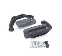 ihreesy 2pcs rétroviseurs latéraux de moto, rétroviseurs rectangulaires de moto rétroviseurs de moto anti-éblouissement accessoires de modification de moto,Motif en Fibre de Carbone