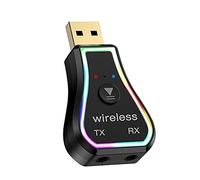ihreesy Adaptateur Bluetooth, 2 en 1 Émetteur et Récepteur Bluetooth Portable Plug and Play USB Bluetooth 5.0 Émetteur-Récepteur pour Ordinateur Portable Casques Haut-Parleurs Clavier