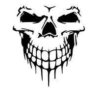 ihreesy Autocollant de Voiture de Crâne, Autocollant de Crâne de Voiture Universel Autocollant de Porte Latérale de Capot Sticker Carrosserie Autocollant Décoration de Voiture Extérieur,Noir