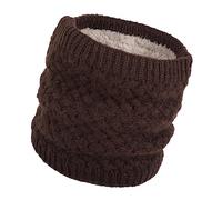 ihreesy Cache-Cou, Unisexe Tricoté Chaud Écharpe Cou Écharpe Épaissir Polaire Doublé Cache-Cou Temps Froid Coupe-Vent Écharpes Cercle Boucle Écharpes pour Extérieur Intérieur,Marron