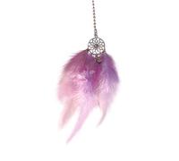 ihreesy Double Plumes Rétroviseurs Voiture Pendentif,Pendentif Suspendu pour Rétroviseur de Voiture en Plume Pendentif de Décoration Accessoires Intérieur de Voiture pour les Femmes,Violet Clair