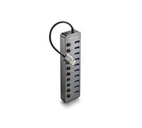 NGS Technology - Hub USB 3.0 IHUB 10, 10 ports, 5 Gbps, interrupteurs indépendants, 12V/4A
