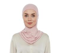 ihvan online, Bonnet de hijab, couverture complète du cou sous écharpe, hijab, couvre-tête pour femme, turban extensible musulman, rose, taille unique
