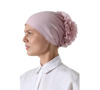 ihvan online Bonnet hijab, foulard de tête, bonnet volumineux et antidérapant pour femme, bonnet hijab avec fermeture à nouer, Rose, One Size