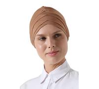 ihvan online, Bonnet hijab, turban pour femme, couvre-cheveux, couvre-tête pour patients atteints de cancer, marron clair, taille unique