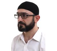 ihvan online Chapeaux Kufi pour homme, taqiya, takke, turc musulman d'hiver, bonnets tissés, Peci, casquette de prière islamique, cadeaux islamiques, noir, Taille unique