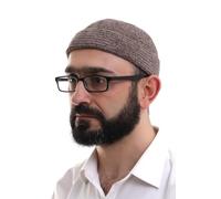 ihvan online Chapeaux Kufi pour homme, Taqiya, Takke, turc musulman en velours pour l'hiver, chapeaux de prière enroulables à bord enroulable, cadeaux islamiques, marron, Taille unique