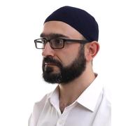 ihvan online Chapeaux Kufi pour hommes, Taqiya, Takke, bonnets tissés à motifs croisés pour l'hiver turc musulman, Peci, skullcap de prière islamique, cadeaux islamiques, noir foncé, Taille unique