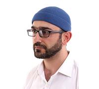ihvan online Chapeaux kufi turcs musulmans d'hiver en velours enroulables pour hommes, Taqiya, Takke, Peci, bonnets islamiques, cadeaux islamiques, bleu, taille unique