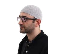ihvan online Chapeaux turcs d'hiver musulmans Kufi pour homme, taqiya, takke, peci, casquettes islamiques, cadeaux islamiques, taille standard, gris, Taille unique