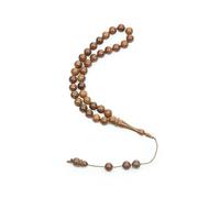 ihvan online, Chapelet de prière islamique (6 mm - 33 perles), en pierre naturelle, pour le Ramadan, Hajj Umrah, chapelet musulman, 8mm ( 33 Beads ), Bois, Pas de gemme
