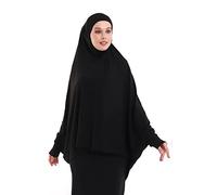 ihvan online, Couverture de hijab musulmane pour femme, Khimar islamique, vêtements longs salah, hijab de prière pour femmes, noir, taille unique