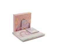 ihvan online Ensemble cadeau de prière pour homme et femme, tapis de prière musulmane en taffetas, tapis de salah, chapelet avec perles, coffret cadeau islamique Yaseen recouvert de velours pour le