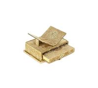 ihvan online, Ensemble cadeau du Saint Coran arabe, Support de livre, Support de Coran de bureau, Rehal, Coffret recouvert de velours Rihal, Cadeaux islamiques décoratifs pour musulmans, Or