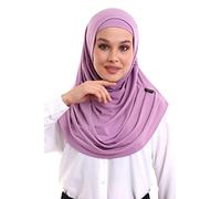 ihvan online, Hijab musulman pour femme, prêt à porter, doux, léger et confortable, bandana long, lilas, taille unique