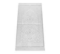 Ihvan Online - Tapis de Prière Doux en Velours Lux | Janamaz | Sajadah | Tapis de Prière Islamique Doux - Cadeaux Islamiques - Couleur : Crème