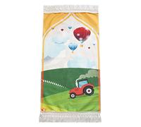 ihvan online, Tapis de prière musulmane pour enfants | Sajadah au design unique imprimé numérique | Tapis de prière islamique doux | Cadeaux islamiques parfaits pour les enfants, Conception : vert